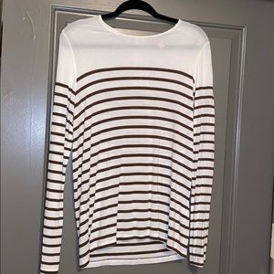 Forever 21 Brown and white striped shirt